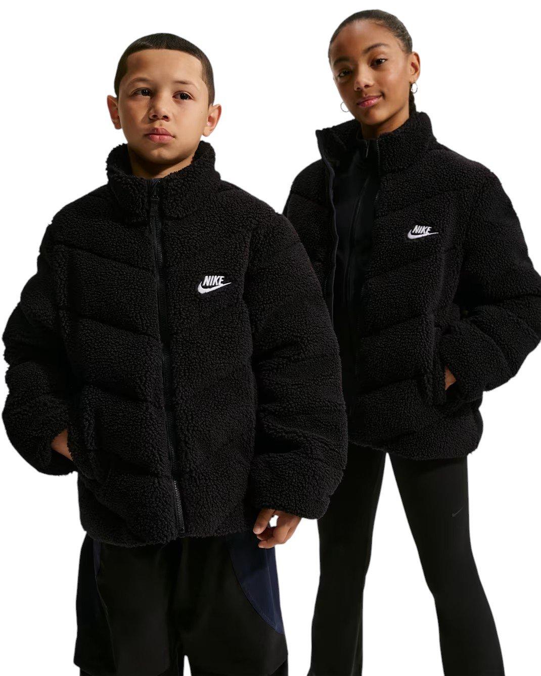 Nike Big Kids' Sportswear Therma-FIT Loose Puffer Jacket - Black - BLACK